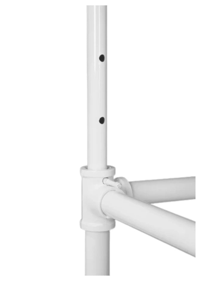 IND‑K4/BLK 4‑Way Industrial Pipe Rack – Black | New Tech Display