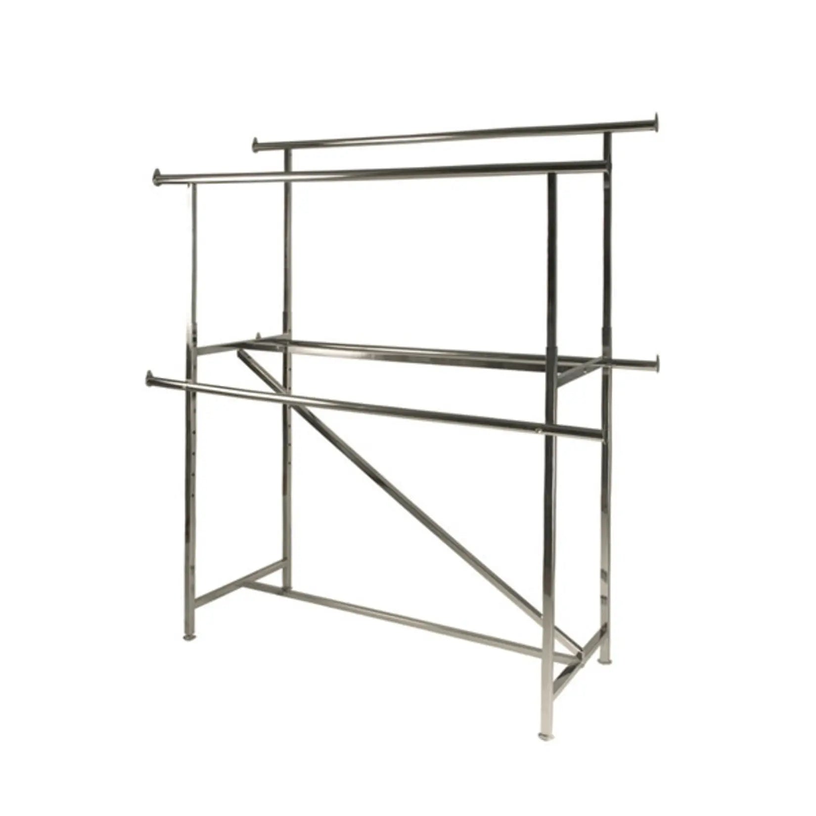 Double Bar Rack Only R‑40 – Chrome Adjustable Retail Display – New Tech ...