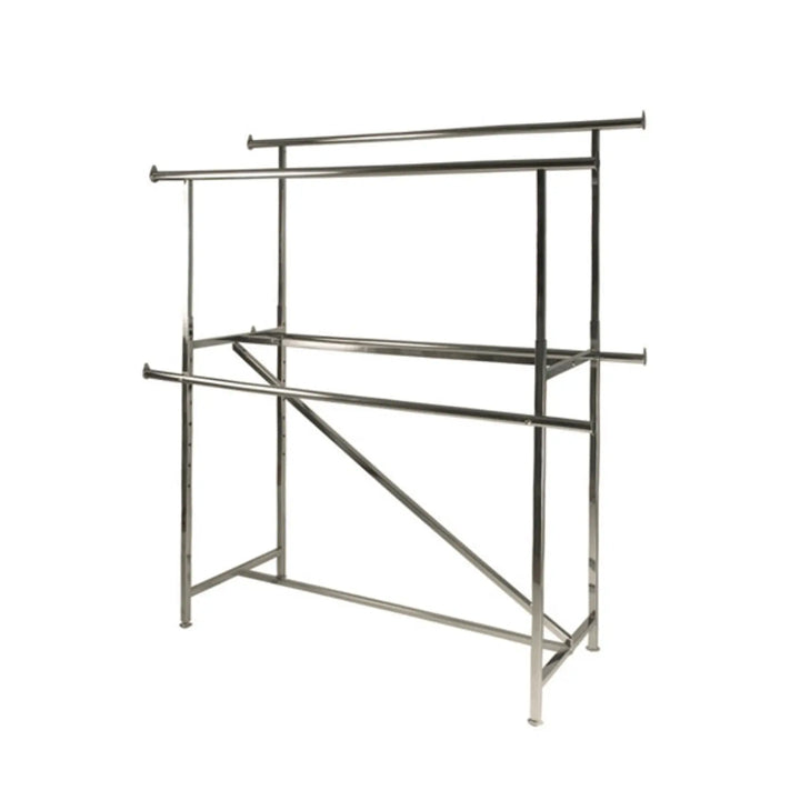 Double Bar Rack Only R‑40 – Chrome Adjustable Retail Display – New Tech ...