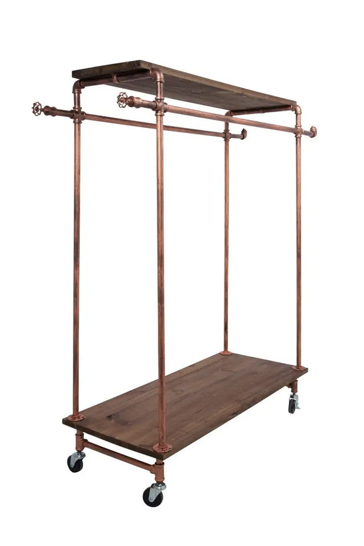 IND‑R5/BRZ Double Sized Rack with 4 Wood Top & Base – Bronze | New Tech ...
